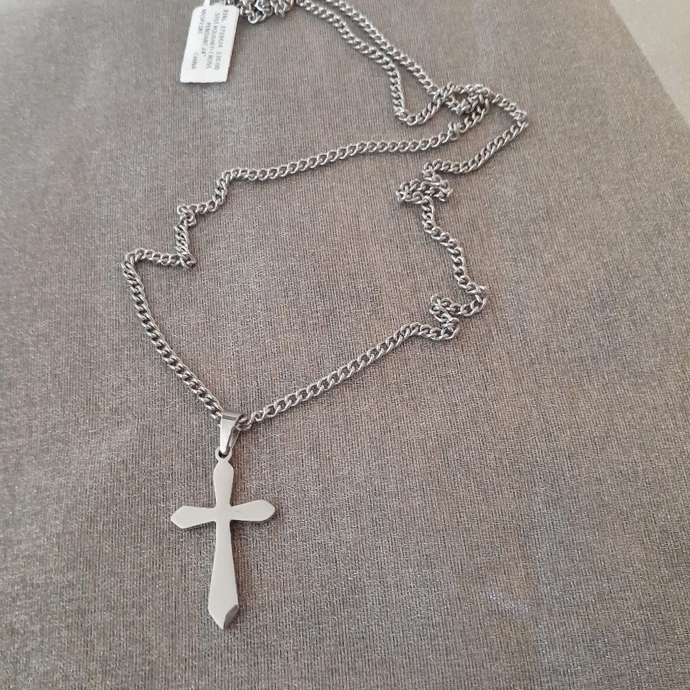 Vintage Stainless Steel Cross 1980's